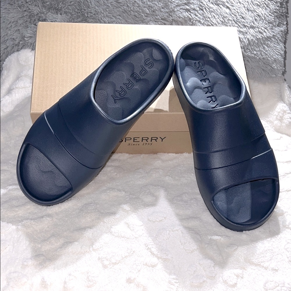 Sperry Float Men's Navy Blue Slide Sandals Size 13 “NIB”